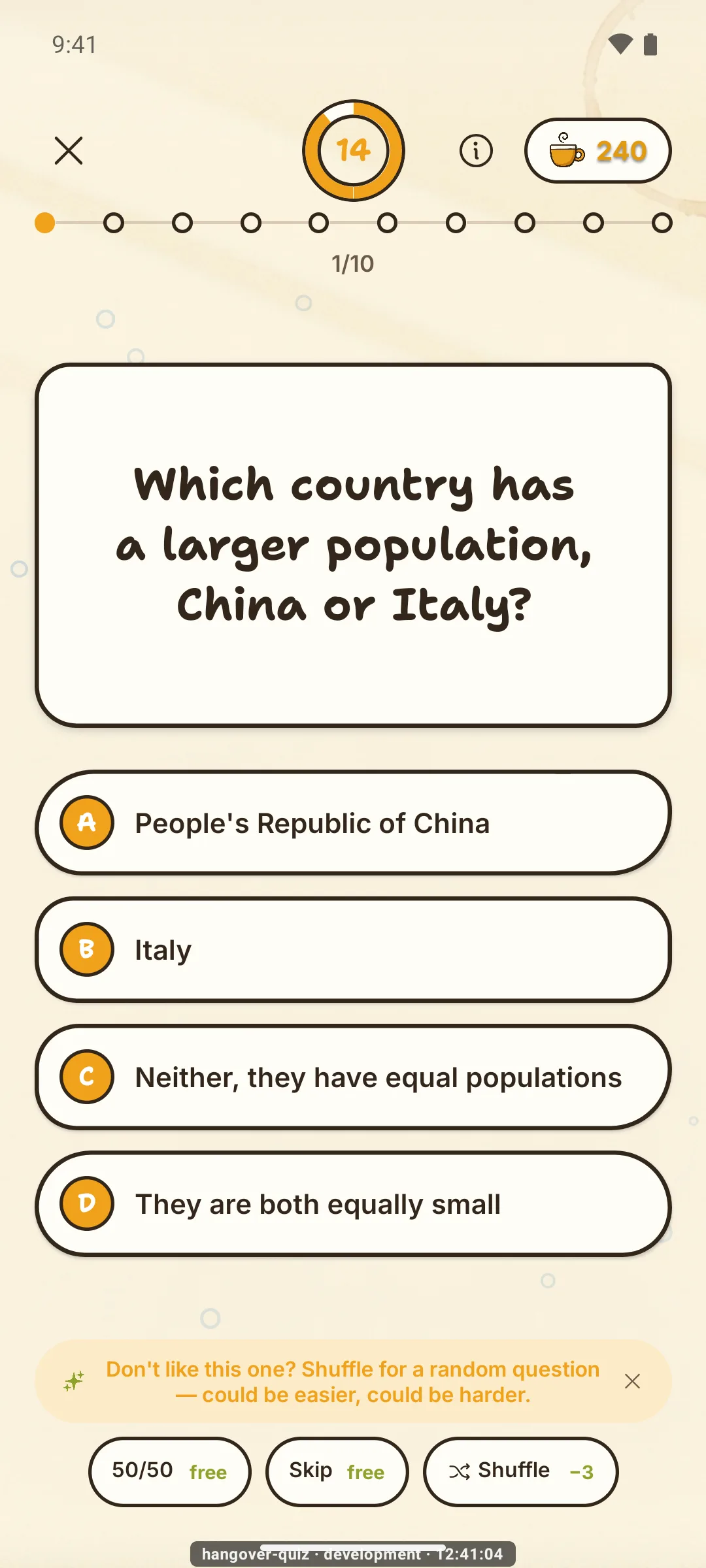Hangover Quiz: Easy Trivia — Quiz