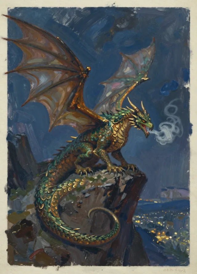 The Dragon — collectible card from Sci-Fi & Fantasy Book Trivia