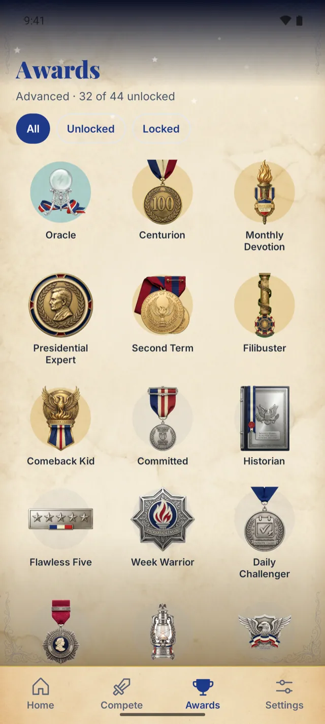 U.S. Presidents Quiz — Achievements