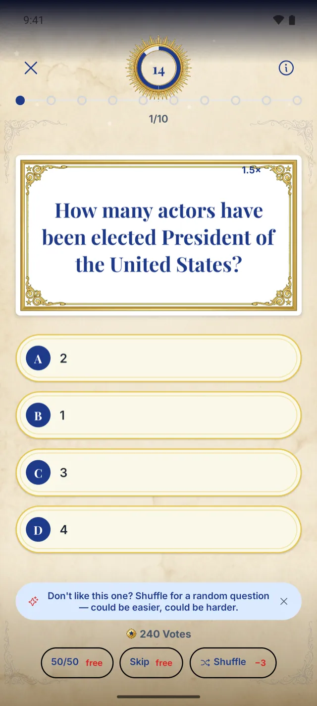 U.S. Presidents Quiz — Quiz